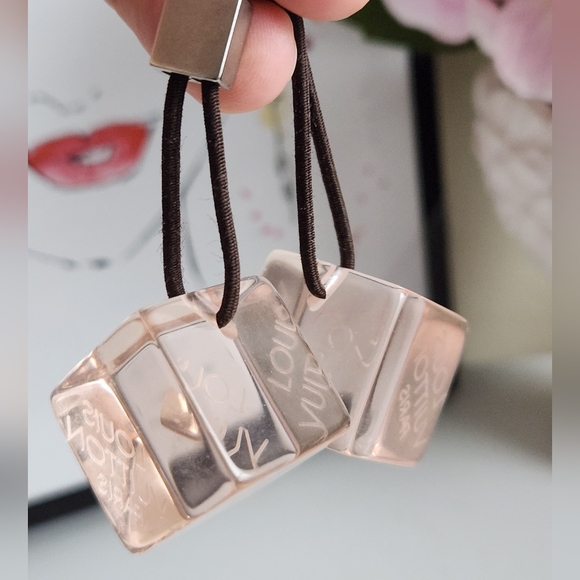 Louis Vuitton Accessories - LOUIS VUITTON Pink Cube Hair Tie